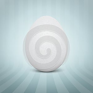 Vector realistic white egg. On abstract background. 3D Chicken Egg