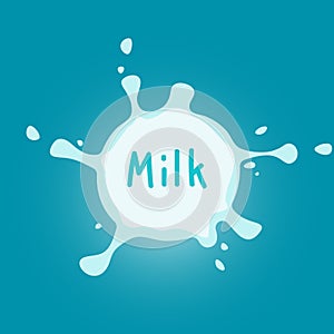 Vector realistic white milk splashes and blots