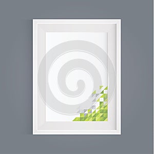 Vector realistic white picture frame
