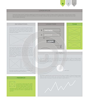 Vector rectangle background template. Infographic template with