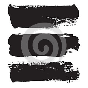 Vector rectangle grunge black stickers