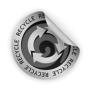 Vector recycle bent sticker