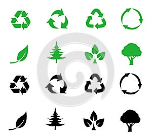 Vector recycle signs illustration