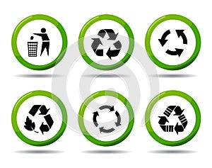 Vector recycle signs