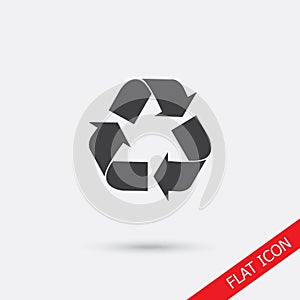 vector recycle symbol. recycle vector icon.