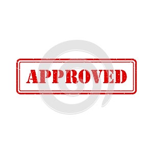 Vector red approved stamp isolated