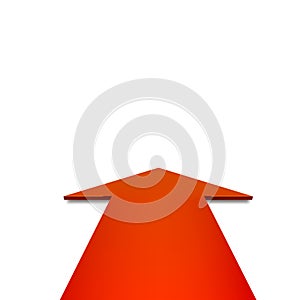 Vector red arrow graph