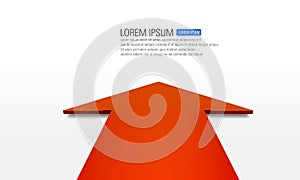 Vector red arrow graph