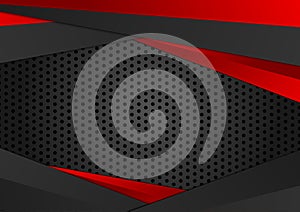 Vector red and black color geometric background. Abstract texture with copy space design for your business