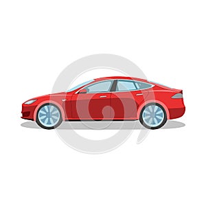 Vector red car icon
