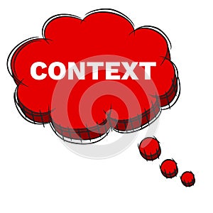 Vector of Red 3D Speech Bubble Text CONTEXT. EPS8 . photo