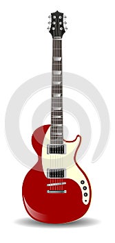 Vector Red Electric Guitar