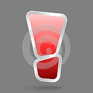 Vector red exclamation symbol
