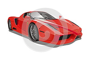 Vector red ferrari enzo racing cars