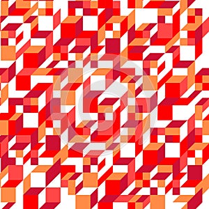 Vector red geometric seamless pattern