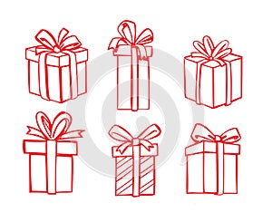 Vector red gift icon