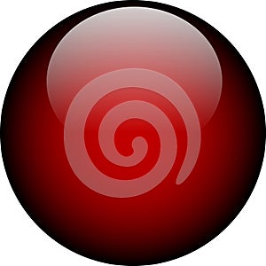 Vector Red Glass Button