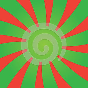 Vector of red and green sunburst background