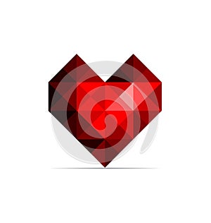 Vector red heart