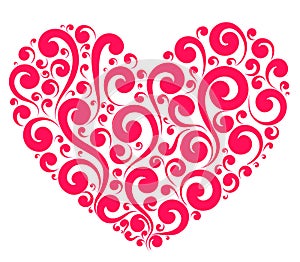 Vector red painted heart