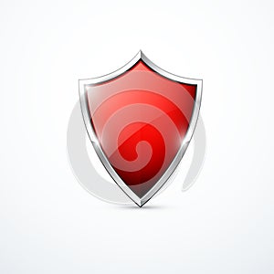 Vector red shield icon