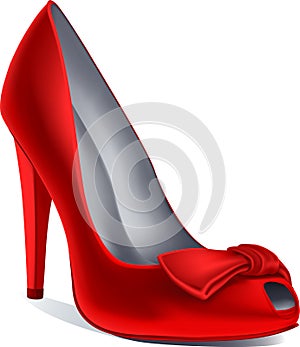 Vector red shoe