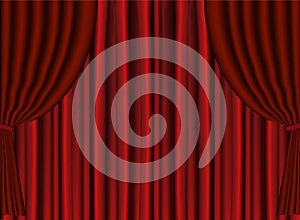 Vector Red Stage Theater Drape