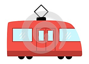 Vector red tram