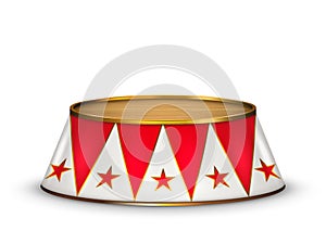 Vector red velvet circus stage
