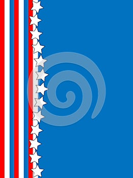 Vector Red White Blue Star Striped Background
