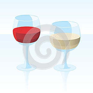 Vector Red & White Wine
