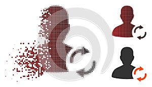 Dust Pixel Halftone Refresh User Icon