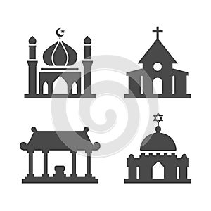 Vector Religion worship icon set