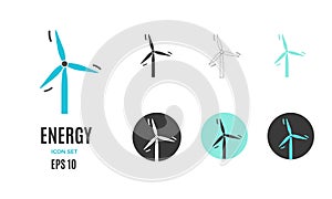 Vector renewable energy infographic template. Color icon for your illustration or presentation
