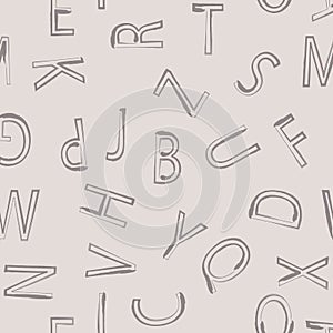 Vector repeat seamless letters pattern print background