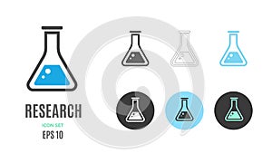 Vector research infographic template. Color icon for your illustration or presentation