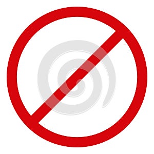 Vector Restrict Flat Icon Symbol