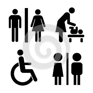 Vector restroom icons