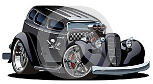 Vector retro cartoon hotrod