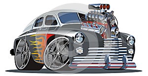 Vector retro cartoon hotrod