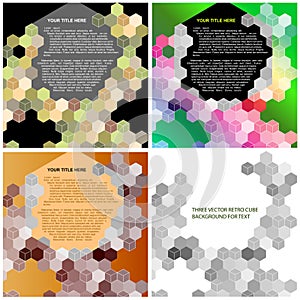 Vector Retro Cube Background