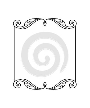 Vector retro frames .Vector illustration. Black white.