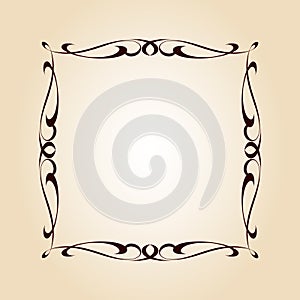 Vector retro frames .Vector illustration.Brown beige.