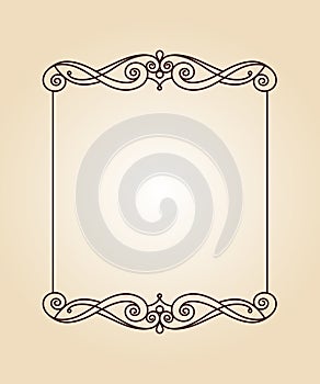 Vector retro frames .Vector illustration.Brown beige.
