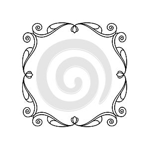 Vector retro frames .Vector illustration. Black white.