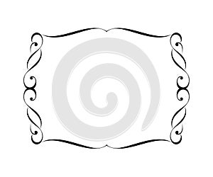 Vector retro frames .Vector illustration.Black white.