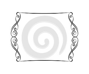 Vector retro frames .Vector illustration.Black white.