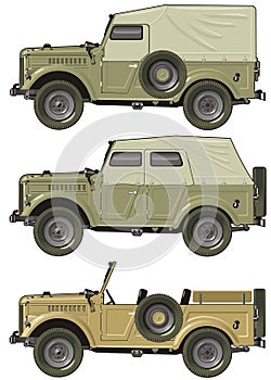 Vector retro jeep photo