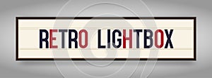 Vector retro lightbox banner