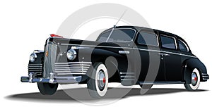 Vector retro limousine